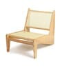 Cane Webbing Lounge Chair in Beige Color