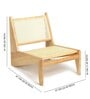 Cane Webbing Lounge Chair in Beige Color