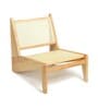 Cane Webbing Lounge Chair in Beige Color