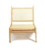 Cane Webbing Lounge Chair in Beige Color