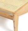 Cane Webbing Lounge Chair in Beige Color