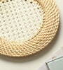 Cane Webbing Plate Liner Placemat (Beige)