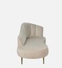 Canedo Velvet Chaise Lounger in Beige Colour