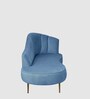 Canedo Velvet Chaise Lounger in Sky Blue Colour