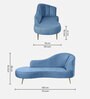 Canedo Velvet Chaise Lounger in Sky Blue Colour