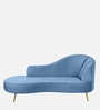 Canedo Velvet Chaise Lounger in Sky Blue Colour