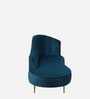 Canedo Velvet Chaise Lounger in Teal Blue Colour