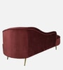Canedo Velvet Chaise Lounger in Wine Red Colour