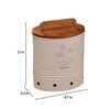 Canny Patato 2.5 Ltr Metal Storage Barrel with Wooden Lid
