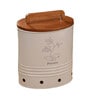 Canny Patato 2.5 Ltr Metal Storage Barrel with Wooden Lid