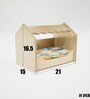 Canopy Tri Small Dog Bed in Natural Colour