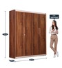 Canterbury Four Door Wardrobe in Fortune Walnut Colour