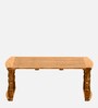 Canton Sheesham Wood Portable Table in Scratch Resistant Rustic Teak Finish