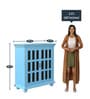 Cantrell Solid Wood Cabinet In Blue Distress Finish