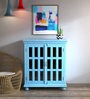 Cantrell Solid Wood Cabinet In Blue Distress Finish