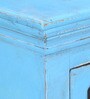 Cantrell Solid Wood Cabinet In Blue Distress Finish