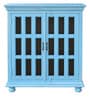 Cantrell Solid Wood Cabinet In Blue Distress Finish