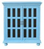 Cantrell Solid Wood Cabinet In Blue Distress Finish