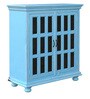 Cantrell Solid Wood Cabinet In Blue Distress Finish