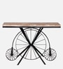 Cantung Metal Console Table In Scratch Resistant Dual Tone Finish