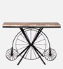 Cantung Metal Console Table In Scratch Resistant Dual Tone Finish