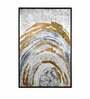Canvas Abstract Semi Circle Painting Black & Gold