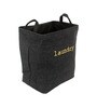 12 Ltr Black Canvas Laundry Basket