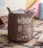 12 Ltr Brown Canvas Laundry Basket