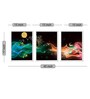Canvas Framed Dark Set Of 3 Art Panels