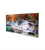 Canvas Framed Autumn Cascade Nature's Vibrant Symphony Wall Painting(18X36 Inch)