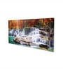 Canvas Framed Autumn Cascade Nature's Vibrant Symphony Wall Painting(24X48 Inch)
