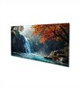 Canvas Framed Autumn Serenity Forest Waterfall Escape Wall Painting(24X48 Inch)