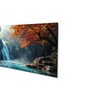 Canvas Framed Autumn Serenity Forest Waterfall Escape Wall Painting(24X48 Inch)