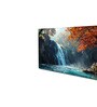 Canvas Framed Autumn Serenity Forest Waterfall Escape Wall Painting(24X48 Inch)