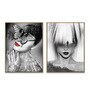 Canvas Framed Black & White Set Of 2 Art Print