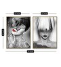 Canvas Framed Black & White Set Of 2 Art Print