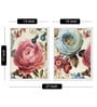 Canvas Framed Blue & Pink Rose Set Of 2 Art Print