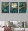 Canvas Framed Blue Set Of 3 Art Panels