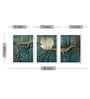 Canvas Framed Blue Set Of 3 Art Panels