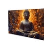 Framed Buddha Enveloped in Flames and Smoke Wall Painting