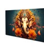 Canvas Framed Divine Lord Ganesa in oral aesthetic Wall Painting