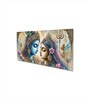 Canvas Framed Divine Love of Krishna and Radha Wall Painting(12X24 Inch)
