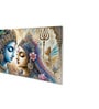Canvas Framed Divine Love of Krishna and Radha Wall Painting(24X48 Inch)