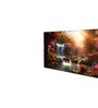 Canvas Framed Enchanted Forest Waterfall Pink Serenity Wall Painting(18X36 Inch)
