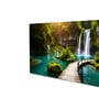 Canvas Framed Enchanting Waterfall with Scenic Bridge Wall Painting(24X48 Inch)