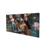 Canvas Framed Eternal Love of Krishna and Radha Wall Painting(12X24 Inch)