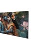 Canvas Framed Eternal Love of Krishna and Radha Wall Painting(12X24 Inch)