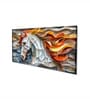 Canvas Framed Exquisite White Horse with Mane Wall Painting(24X48 Inch)