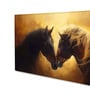 Canvas Framed Majestic Equine Encounter in Art Wall Painting(24X48 Inch)