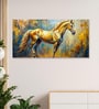 Canvas Framed Majestic Equine Serenity in Nature Wall Painting(24X48 Inch)